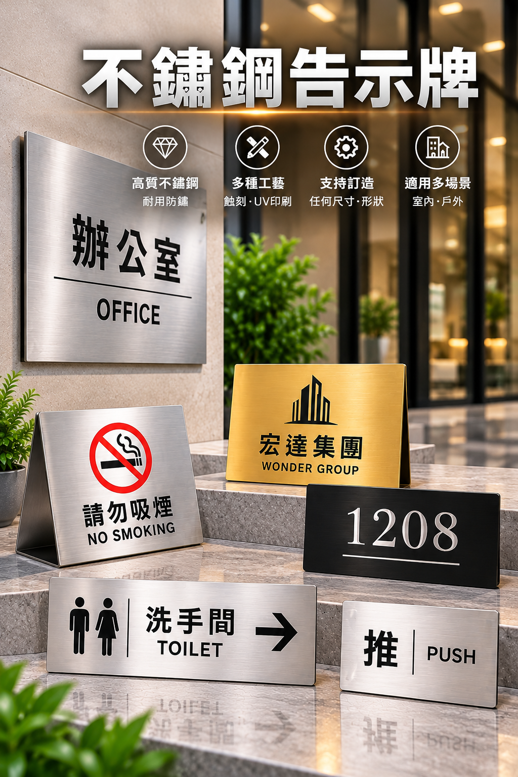 不鏽鋼告示牌